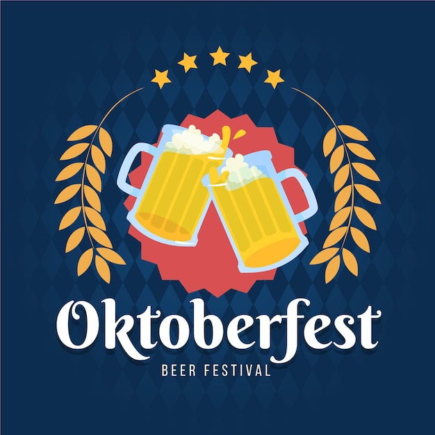 Concepto de oktoberfest dibujado a mano