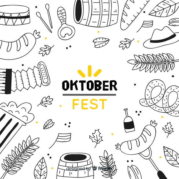 Concepto de Oktoberfest con elementos de fiesta