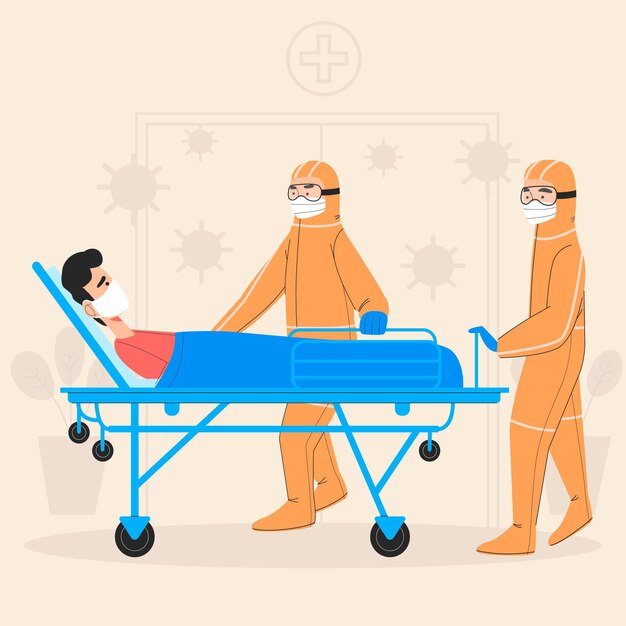 Concepto de paciente crítico de coronavirus