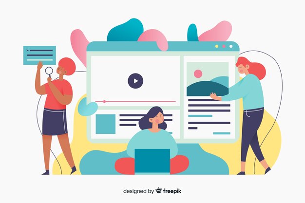 Concepto de página de destino de configuración del sitio web
