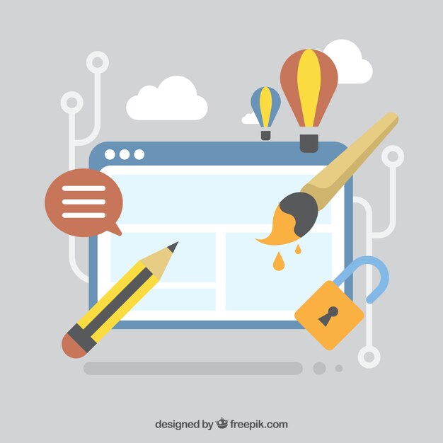 Concepto de página de inicio para un sitio web