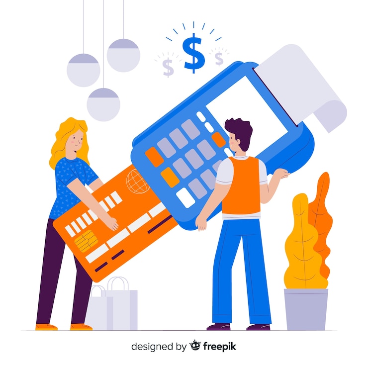 Vector gratuito concepto de pago con tarjeta de crédito de la página de destino