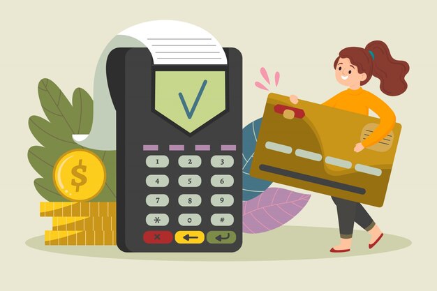 Concepto de pago con tarjeta de crédito de la página de destino