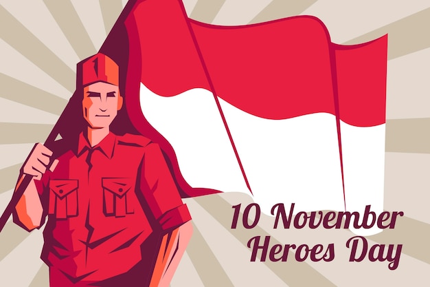 Vector gratuito concepto de pahlawan vintage