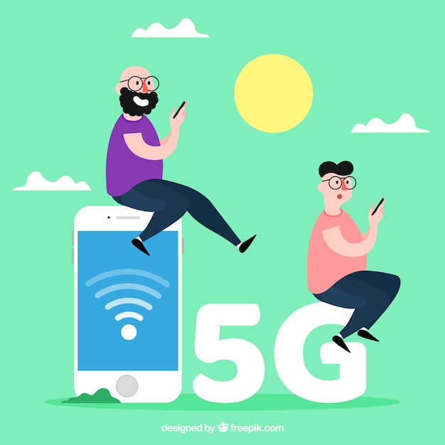 Vector gratuito concepto de la palabra 5g