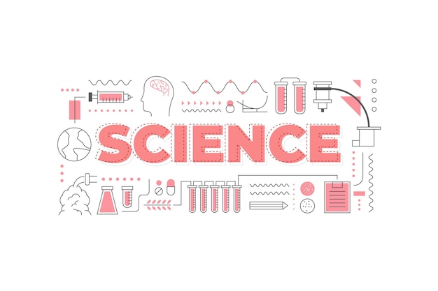 Vector gratuito concepto de palabra de ciencia