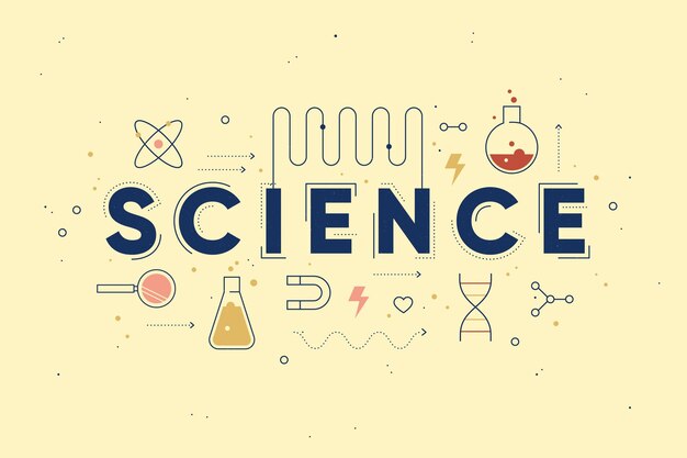 Concepto de palabra de ciencia