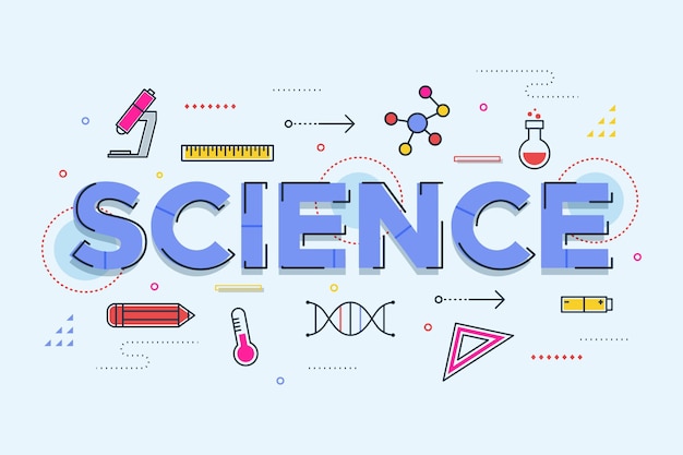 Concepto de palabra de ciencia