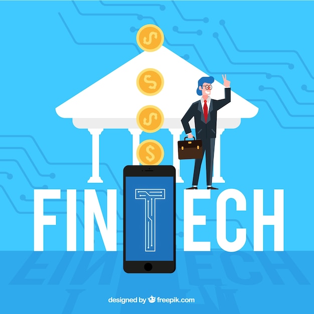 Concepto de palabra fintech