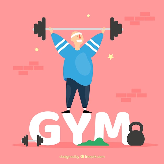 Vector gratuito concepto de la palabra gym