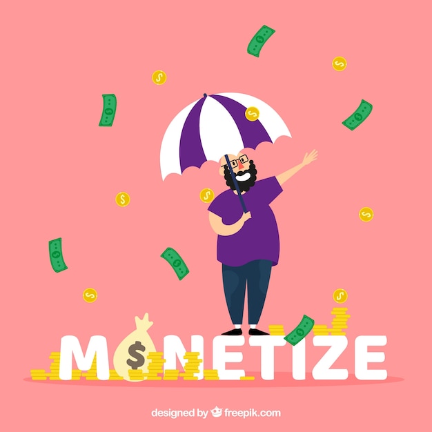 Vector gratuito concepto de la palabra monetize