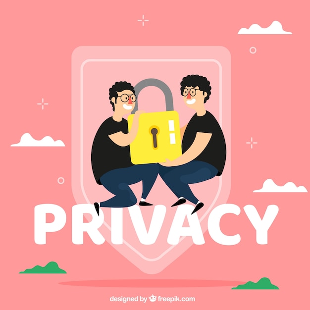 Vector gratuito concepto de la palabra privacy