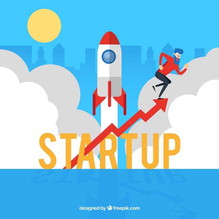 Vector gratuito concepto de palabra startup