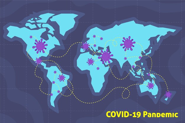 Concepto de pandemia con mapa
