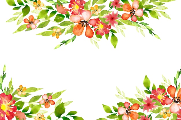 Concepto de papel tapiz floral colorido acuarela