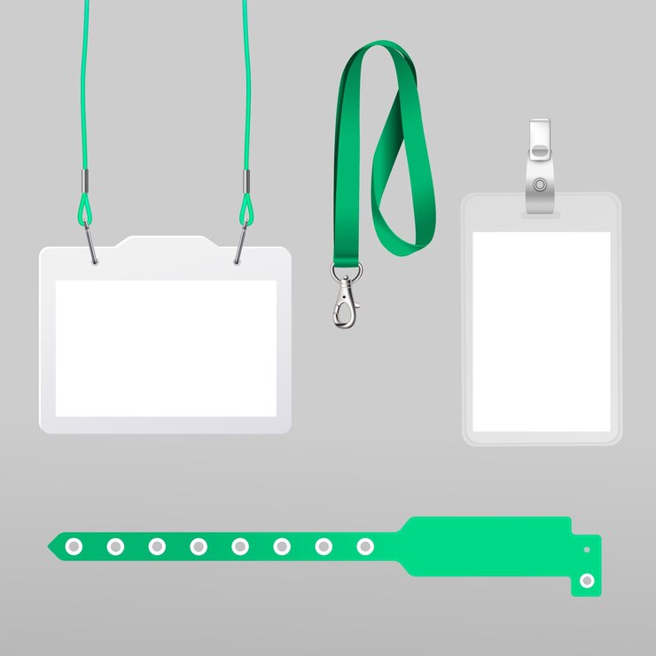 Concepto de papelería de tarjeta de identificación realista