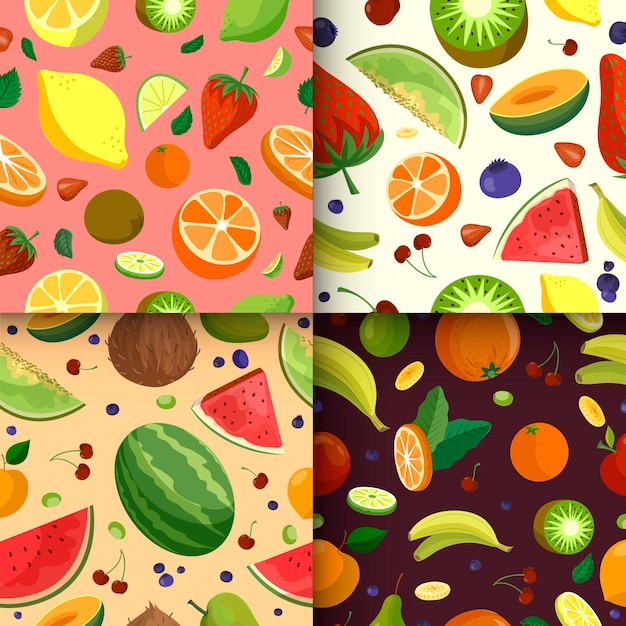 Vector gratuito concepto de patrón de frutas