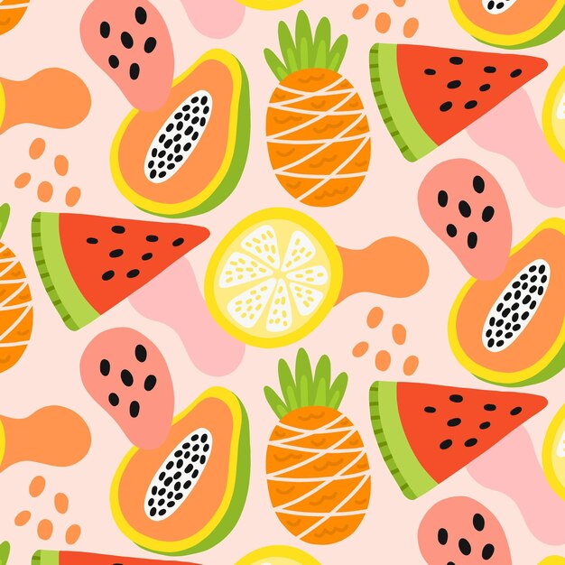 Concepto de patrón de frutas