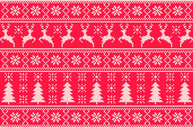 Concepto de patrón de Navidad de punto
