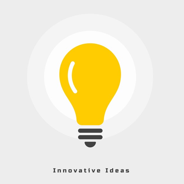 concepto de pensamiento de idea eficaz con fondo de bombilla amarilla