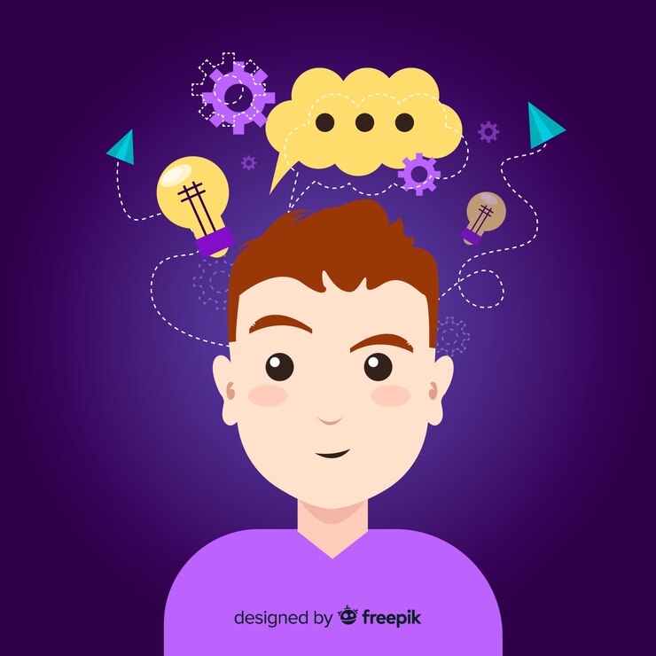 Vector gratuito concepto de pensar flat