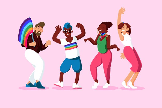 Concepto de personas del día del orgullo