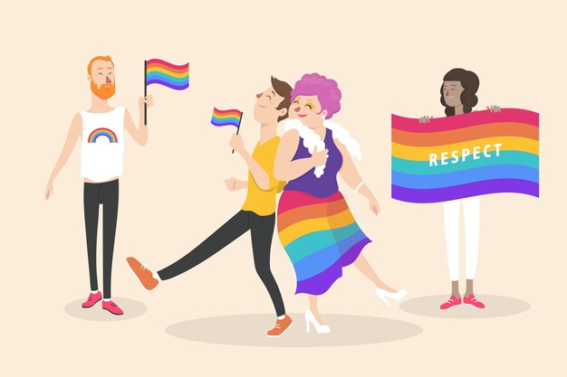 Concepto de personas del día del orgullo