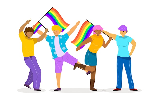 Concepto de personas del día del orgullo