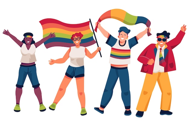 Concepto de personas del día del orgullo