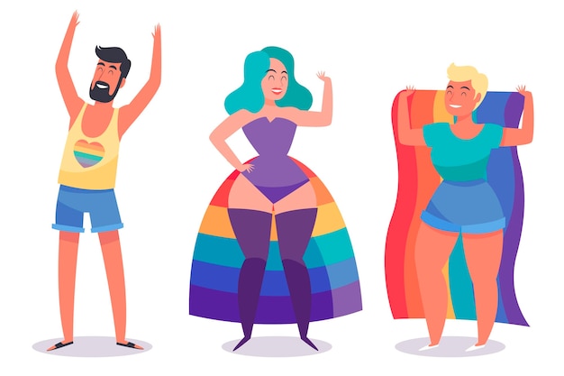 Concepto de personas del día del orgullo