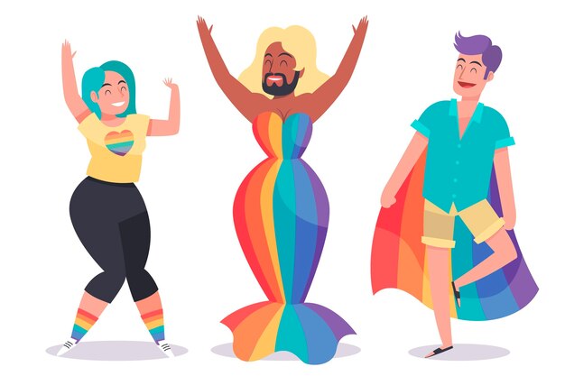Concepto de personas del día del orgullo