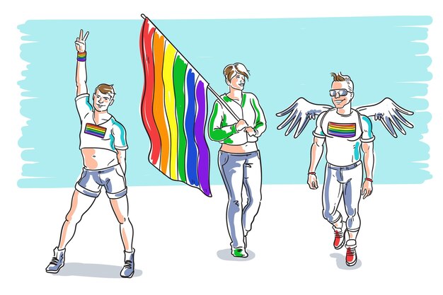 Concepto de personas del día del orgullo