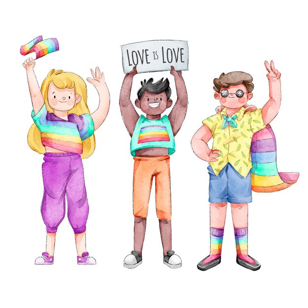 Concepto de personas del día del orgullo