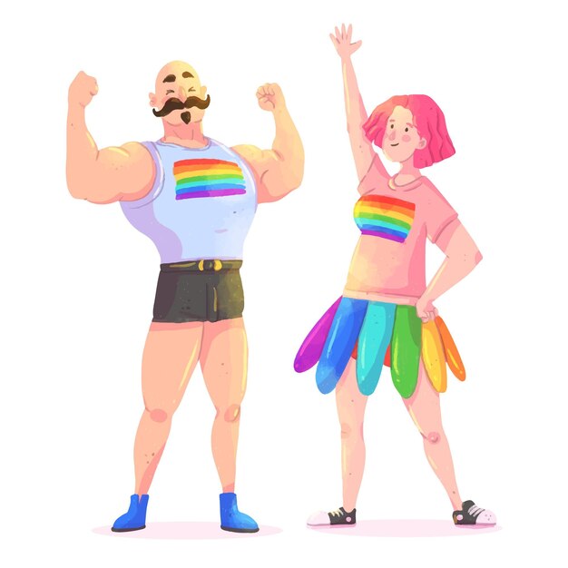 Concepto de personas del día del orgullo