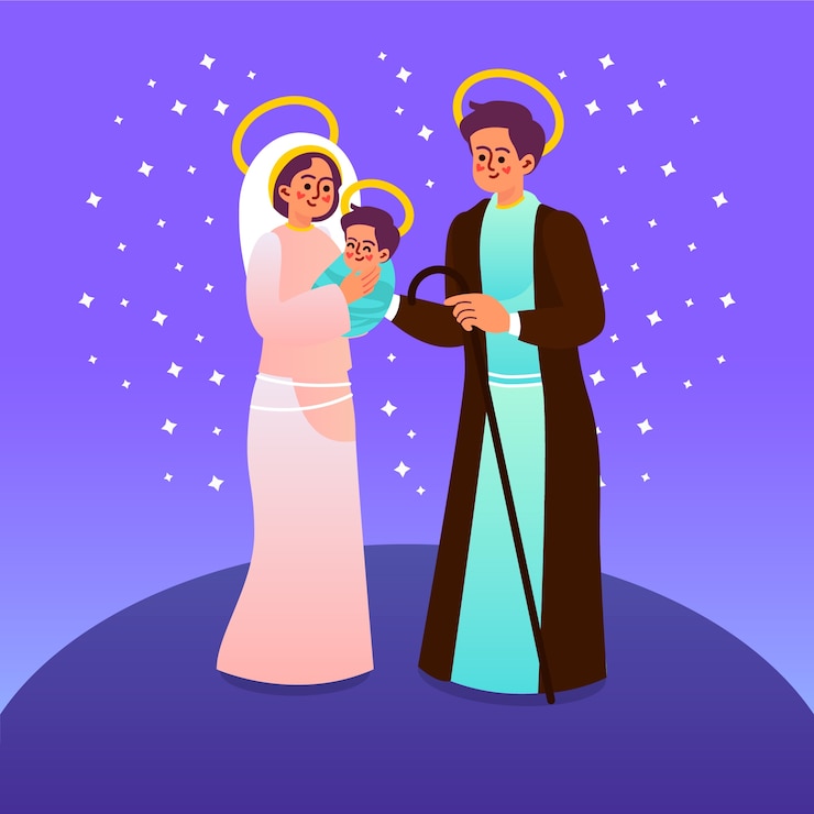 Vector gratuito concepto de pesebre en diseño plano
