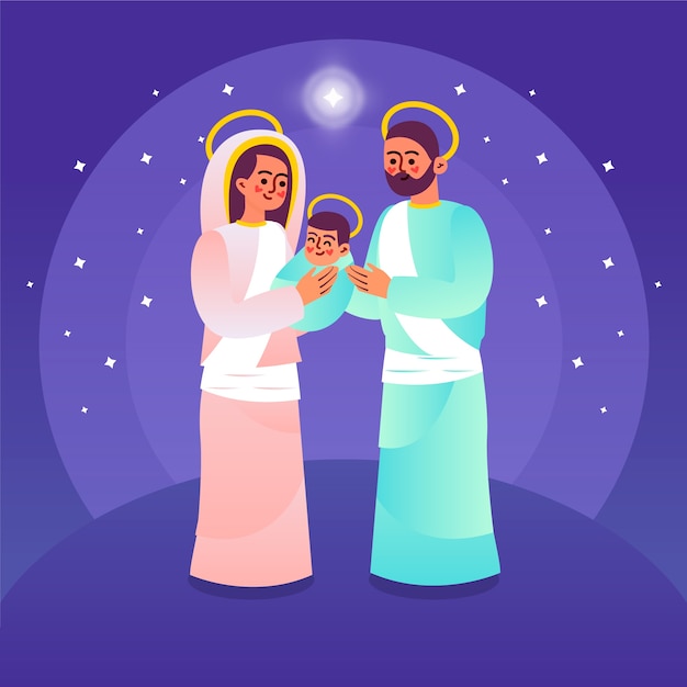 Concepto de pesebre en diseño plano