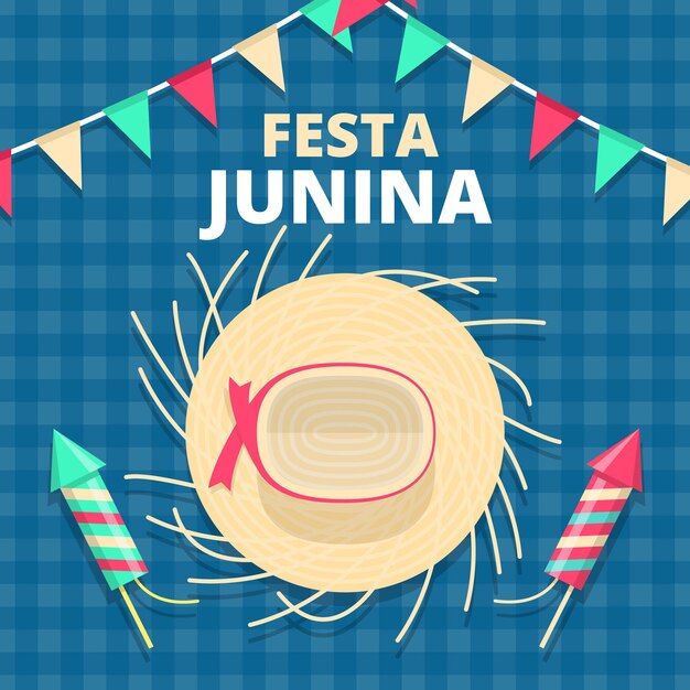 Concepto plano de festa junina