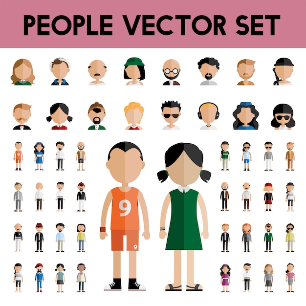 Vector gratuito concepto plano de los iconos del diseño de la gente de la comunidad de la diversidad