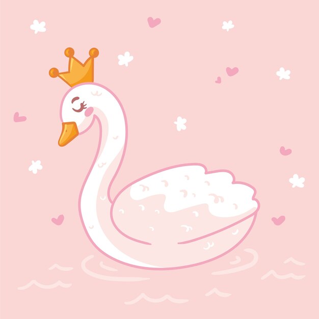 Concepto de princesa cisne