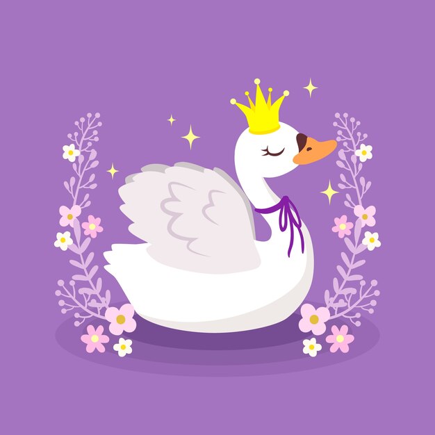 Concepto de princesa cisne