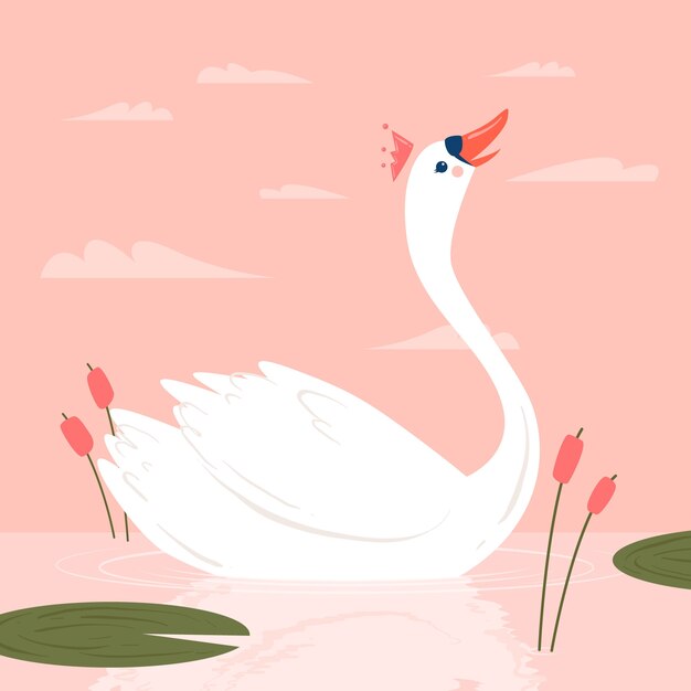 Concepto de princesa cisne
