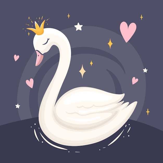 Concepto de princesa cisne