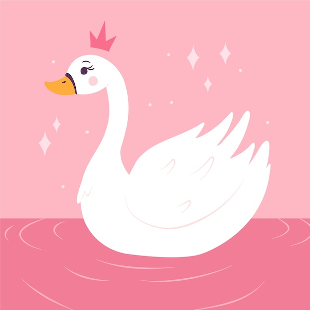 Concepto de princesa cisne