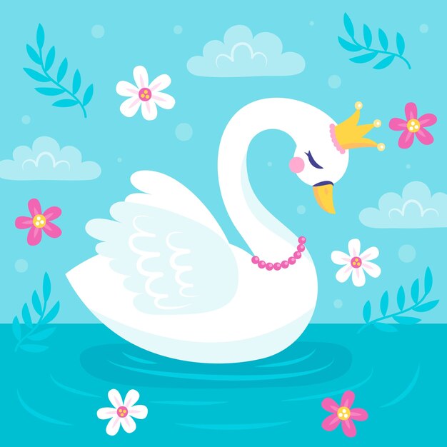 Concepto de princesa cisne