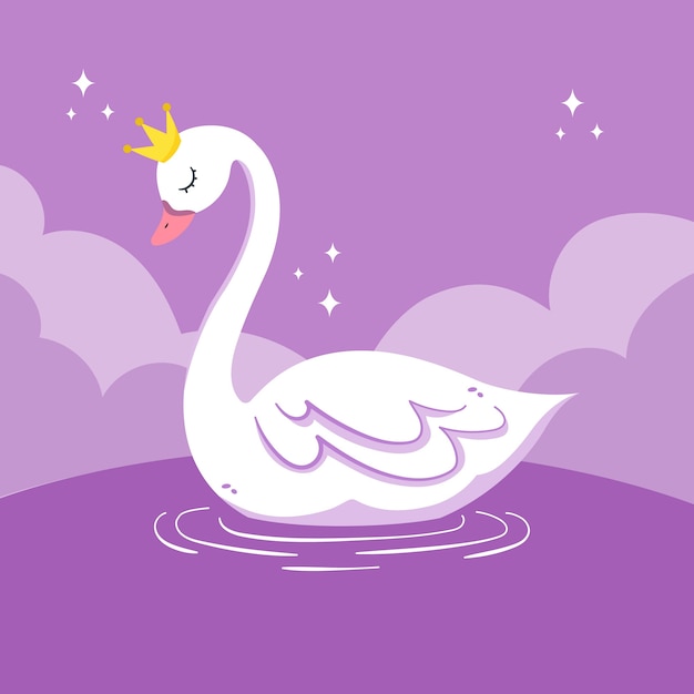 Concepto de princesa cisne