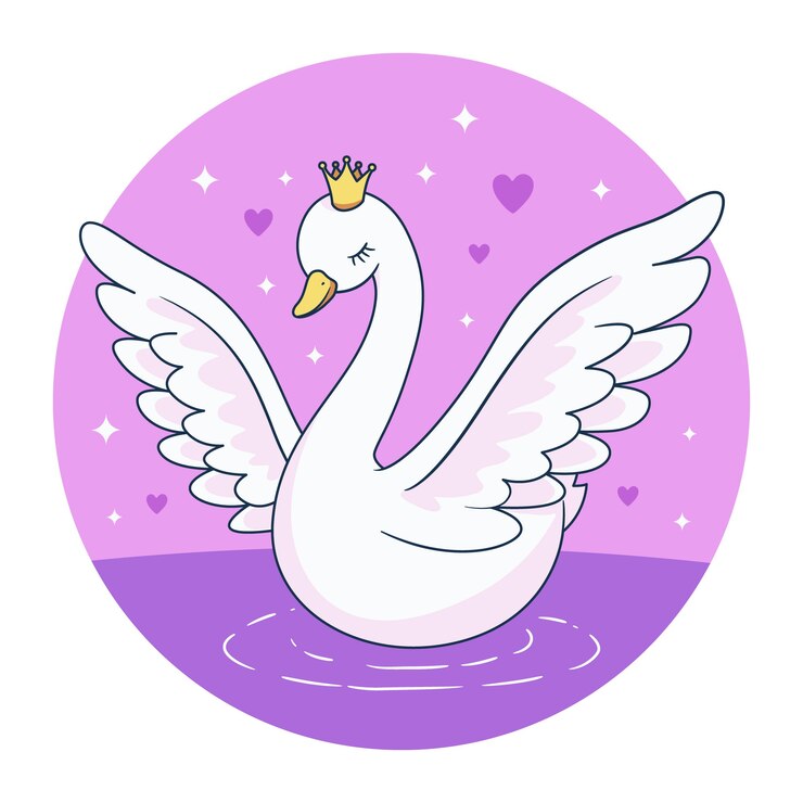 Vector gratuito concepto de princesa cisne