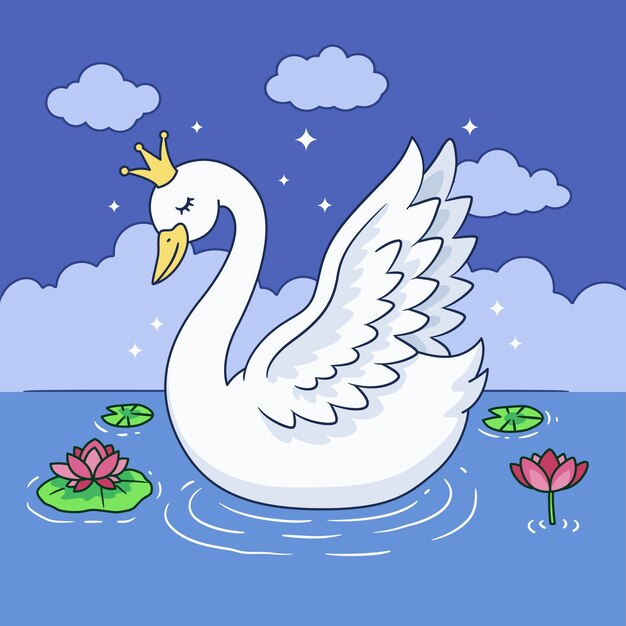 Concepto de princesa cisne