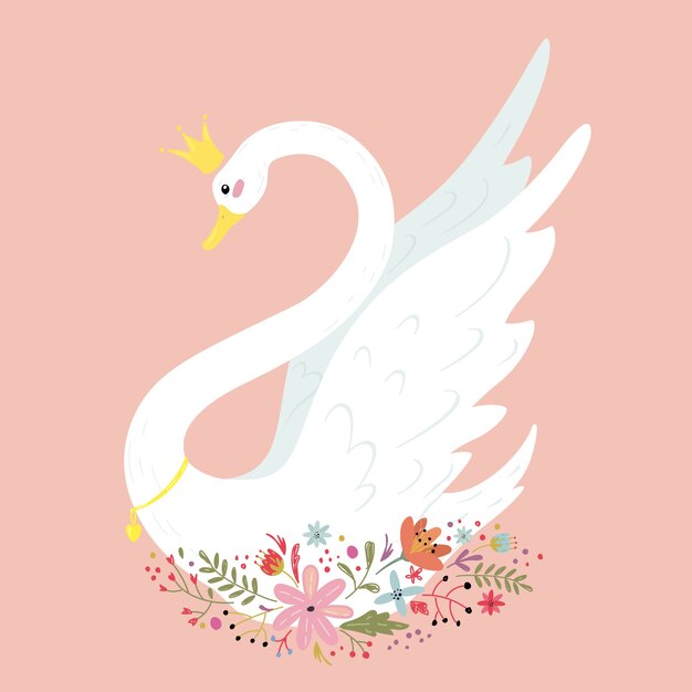 Concepto de princesa cisne