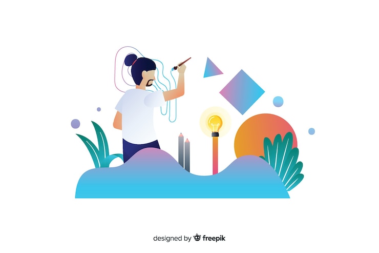 Vector gratuito concepto de proceso de diseño para página de inicio