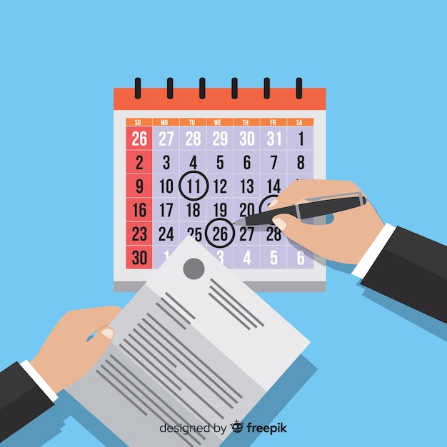 Concepto profesional de horario de planificación